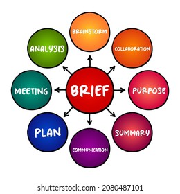 Brief mind map process, business concept for presentations and reports