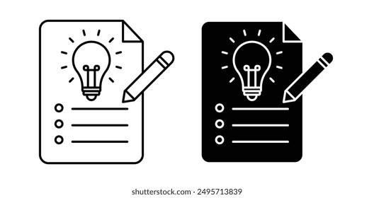 brief vector icon set in black color.