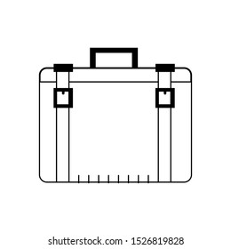 briefcase accessory icon over white background, vector illustration