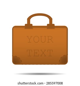 Briefcase advertising for text vector illustration