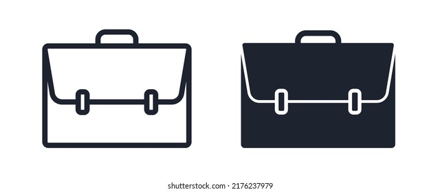 Briefcase or attache case vector icon