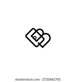 Concepto de idea de logotipo de letra B de maletín.