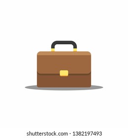 Briefcase, Bag, Business office suitcase, Business portfolio, illustration, Isolated, No background, Finance, Vector, Flat icon