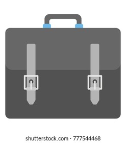 A briefcase bag, flat icon design of portfolio bag