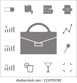 briefcase Bag icon. Detailed set of minimalistic icons. Premium quality graphic design sign. One of the collection icons for websites, web design, mobile app on white background