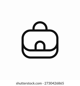 Vector de la muestra del icono del bolso del maletín