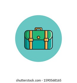 briefcase bag illustration icon flat vector design