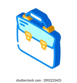 briefcase bag isometric icon vector. briefcase bag sign. isolated symbol illustration