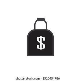 Briefcase  bag for money vector