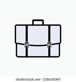 Briefcase, Baggage Icon. Bag, Traveling Symbol - Vector.