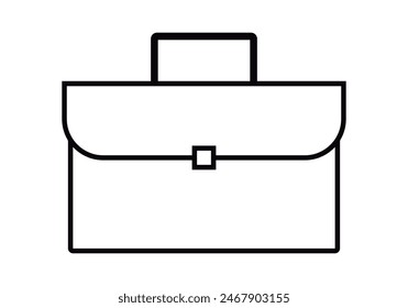Briefcase black icon on white background.