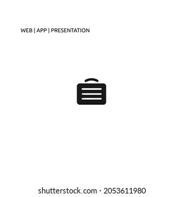 icono negro de maletín para web, aplicación y presentación 