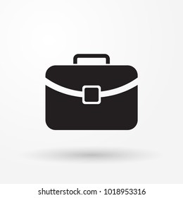 briefcase black on white icon. vector web icon.