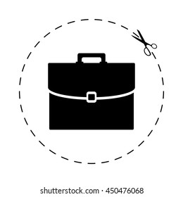 briefcase  - black vector icon