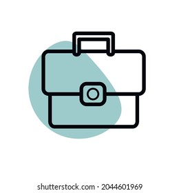 briefcase black and white icon