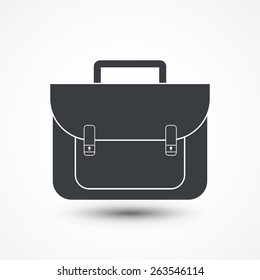 Briefcase black and white icon.