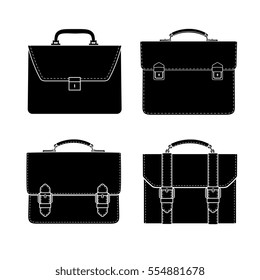 briefcase black and white icon