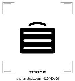 briefcase black and white icon