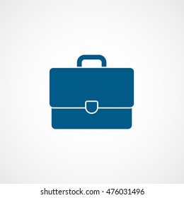 Briefcase Blue Flat Icon On White Background