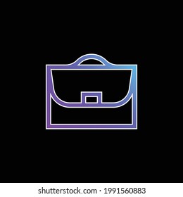 Briefcase blue gradient vector icon