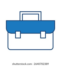 Briefcase Blue Line Icon. Funding, Economy, Investment, Payment, Banking, Money, Investor Icons. Editable Stroke Vector Illustration