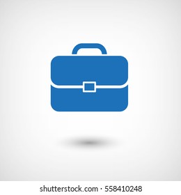 Briefcase -  blue vector icon