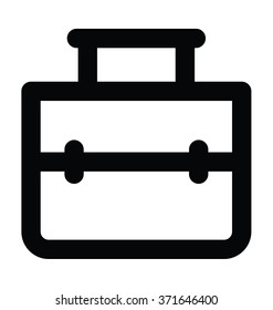 Briefcase Bold Line Vector Icon