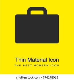 Briefcase bright yellow material minimal icon or logo design
