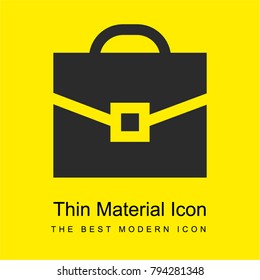 Briefcase bright yellow material minimal icon or logo design