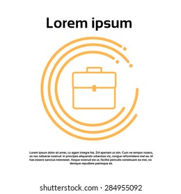 Briefcase Business Abstract Logo Simple Icon Thin Line Minimalistic Style Vector Illustration