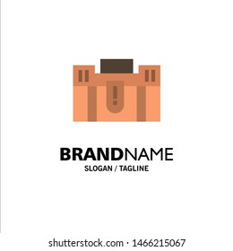 Briefcase, Business, Case, Holding, Portfolio, Suitcase, Travel Business Logo Template. Flat Color. Vector Icon Template background
