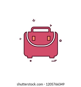 briefcase business case portfolio suitcase icon vector design