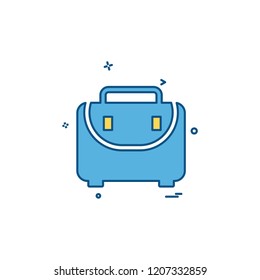 briefcase business case portfolio suitcase icon vector design