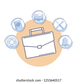 briefcase business icon