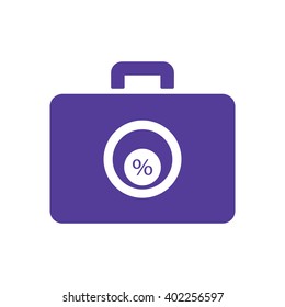 briefcase business Icon, vector illustration. Flat design style