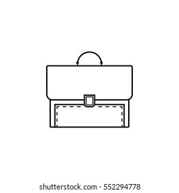 Briefcase and business line icon, finance and managment, vector graphics, a linear pattern on a white background, eps 10.