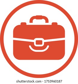 Briefcase or business services or suitcase icon design