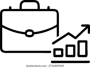 Briefcase with Business Strategy Chart concept as A vector of a briefcase next to a business strategy chart symbolizing business planning and strategic growth isolated on a white background for corporate infographic use. in Photo Stock Concept , copy space for advertisement or banner with Photo Realistic as high Quality Detail --ar 7:2