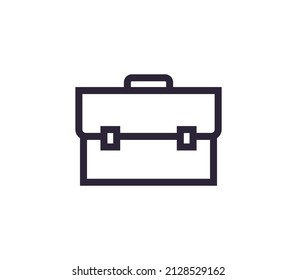 Briefcase and business suitcase flat vector illustration.
