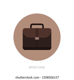 Briefcase business vector illustration in flat style. 