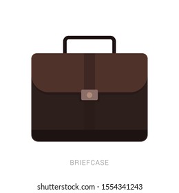 Briefcase business vector illustration in flat style.