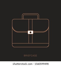 Briefcase business vector illustration in flat style. 