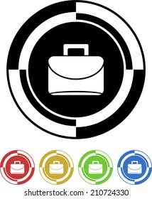 Briefcase button mosaic retro colors