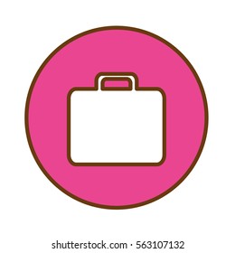 briefcase button thumbnail business icon image vector illustration design 