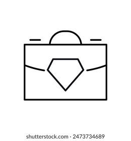 Briefcase by Diamond Modern Thin Icon. Perfect for design, infographics, web sites, apps