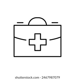 Briefcase by Medical Cross Modern Icon. Perfect for design, infographics, web sites, apps