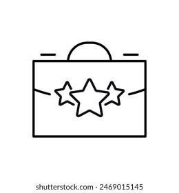 Briefcase by Star Modern Line Icon. Perfect for design, infographics, web sites, apps