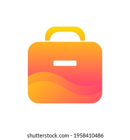 Briefcase for carry agreement or money icon vector