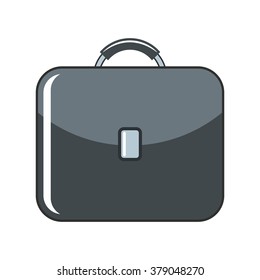 Briefcase cartoon icon isolated on a white background