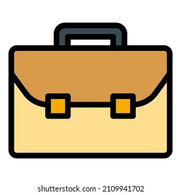 briefcase case bag handbage man businessman document paper office business finance icon